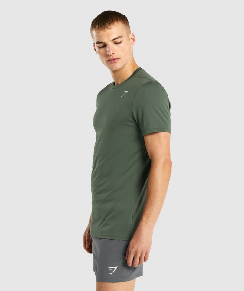 Men's Gymshark Arrival T-Shirts Green | NZ 1GHDNZ